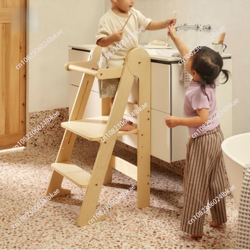 Toddler Learning Tower - Ahşap çocuk katlanabilir öğrenme kulesi mutfak