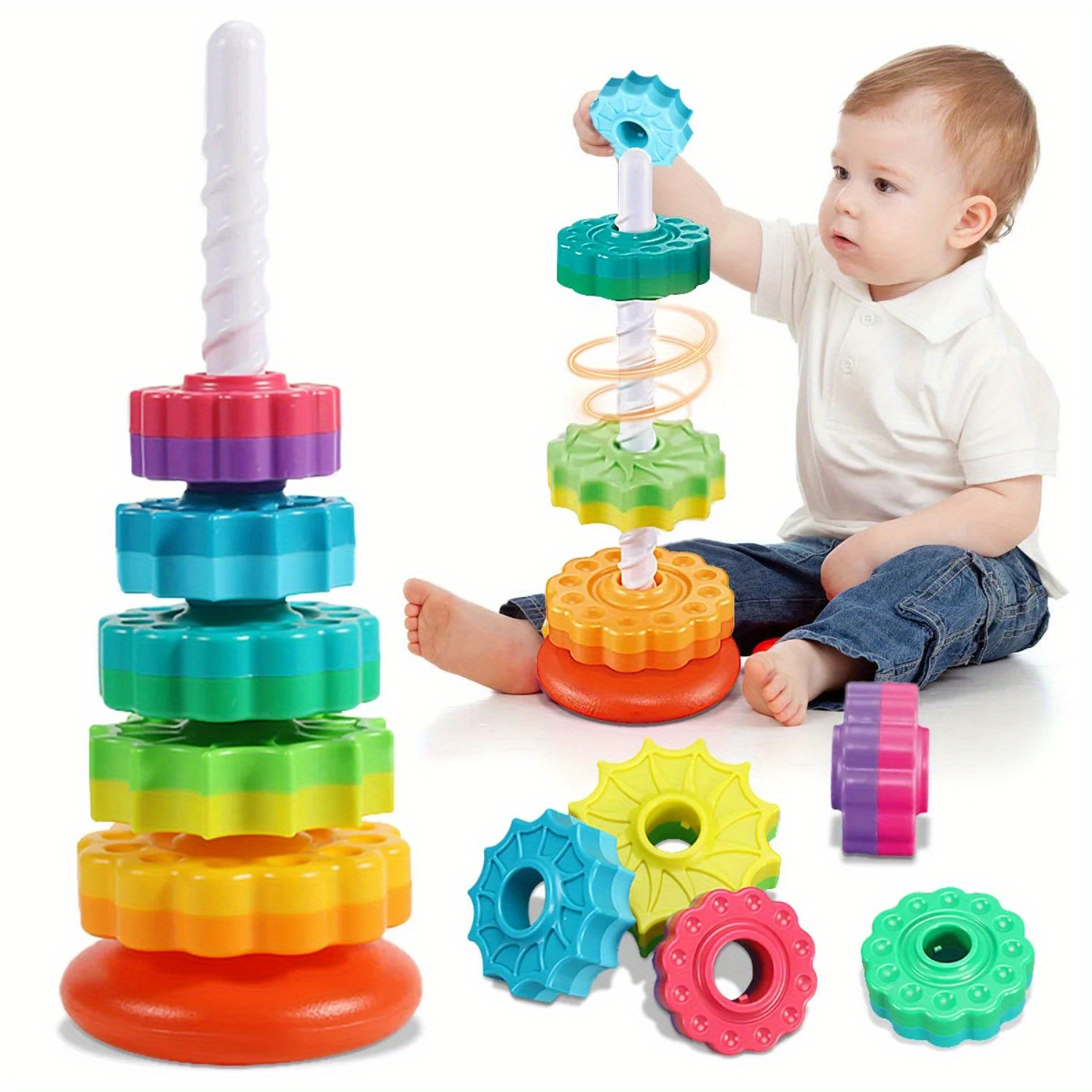 Dönen Gökkuşağı Kulesi İstifle - Toddler Learning Tower incelemesi ve fiyatı